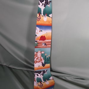 NOAH&#39;S ARK SILK Tie, Made in Korea one hundred perfcet all silk vintage mens dress tie, mens adult size Noah,s ark silk tie, all silk tie no