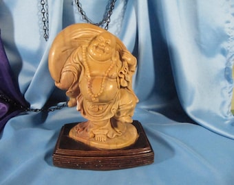 Antique Laughing Buddha, Hotei Statue, Buddha Figurine, Happy Buddha Sculpture, Chinese Buddha Statue, Home Decor, Good Luck Buddha, Gift