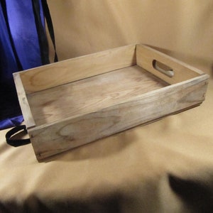 Folk Art Serving Tray, Wooden Tray With Handles, Vintage Tray, Farmhouse Decor, Rustic Wood Platter, Collectible Serving Tray, Antique Board