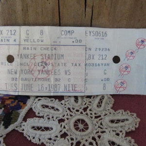 1987 YANKEE STADIUM TICKET Stub, New York Yankees vs Baltimore Dienstag 16. Juni 1987 Ticket Stub, 1987 Yankee Baseball Team Memorabilia