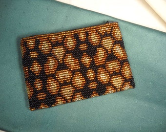 BEADED PURSE of Tiger Print