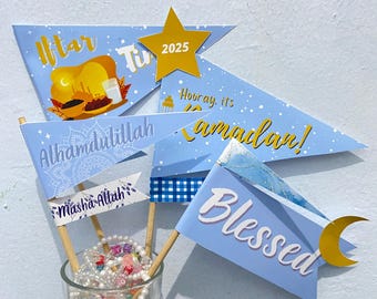 Ramadan Wimpelkette: Muslimische Eid Party Dekoration (Digital Printable)
