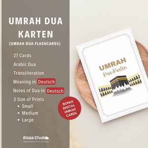 Karty Umrah Dua 27 do druku Dua Karten Für Umrah Umrah Dua In Deutsch Islamskie karty modlitewne Islamskie Dua dla pielgrzymów Przewodnik Umrah Ramadan Dua