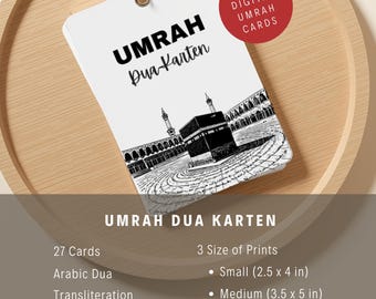 Umrah Karten Duaa Deutsch: Umrah Guide Kitabi Digital Download Islamische Dua Karten Lernkarten Pilgerreise Vorbereitung