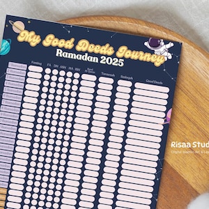 Ramadan 2025 Tracker for Kids Good Deeds Chart Islamic Activity Planner Ramadan Calendar and Fun Educational Printable for Muslim Families