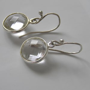 Crystal Clear Quartz Earrings, Dainty Earrings, Quartz Dangle Earrings