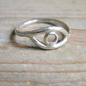 Evil eye steling silver ring. 925 silver evil eye ring. Evil eye protection ring. Good luck ring.
