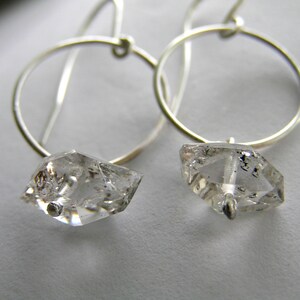 Raw Herkimer Diamond Sterling Silver Earrings. - Etsy
