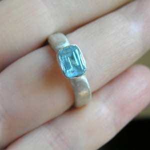 Sky blue topaz sterling silver ring, Blue Gemstone Ring, Engagement ring, November Birthstone Ring,