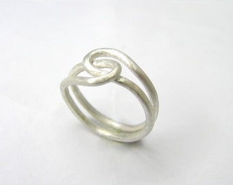 Unity Ring. Handmade Sterling Silver Ring. Interlocking sterling silver ring.