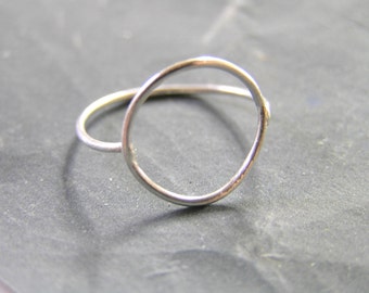 Circle Sterling Silver Ring.Halo Ring. Eco friendly ring.