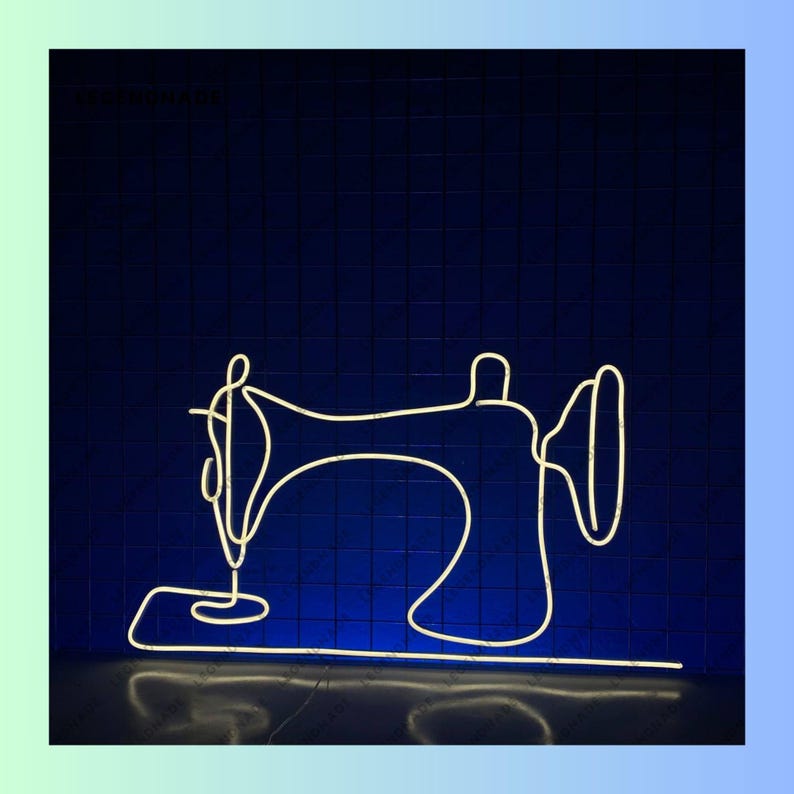 Sewing Machine Neon Sign, Tailor Shop Led Sign, Sewing Led Light ...