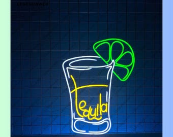 節水ドリンクテキーラネオンサイン、テキーラLEDサイン、テキーラLED