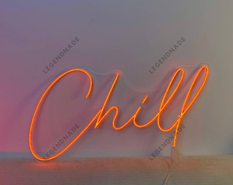 Just Chill Neon Sign, Just Chill Led Sign, Custom Just Chill Quote Neon ...
