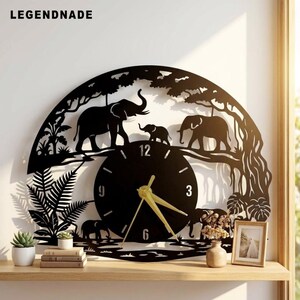 Wildlife Collection クォーツ壁時計 象の時計 - Etsy 日本