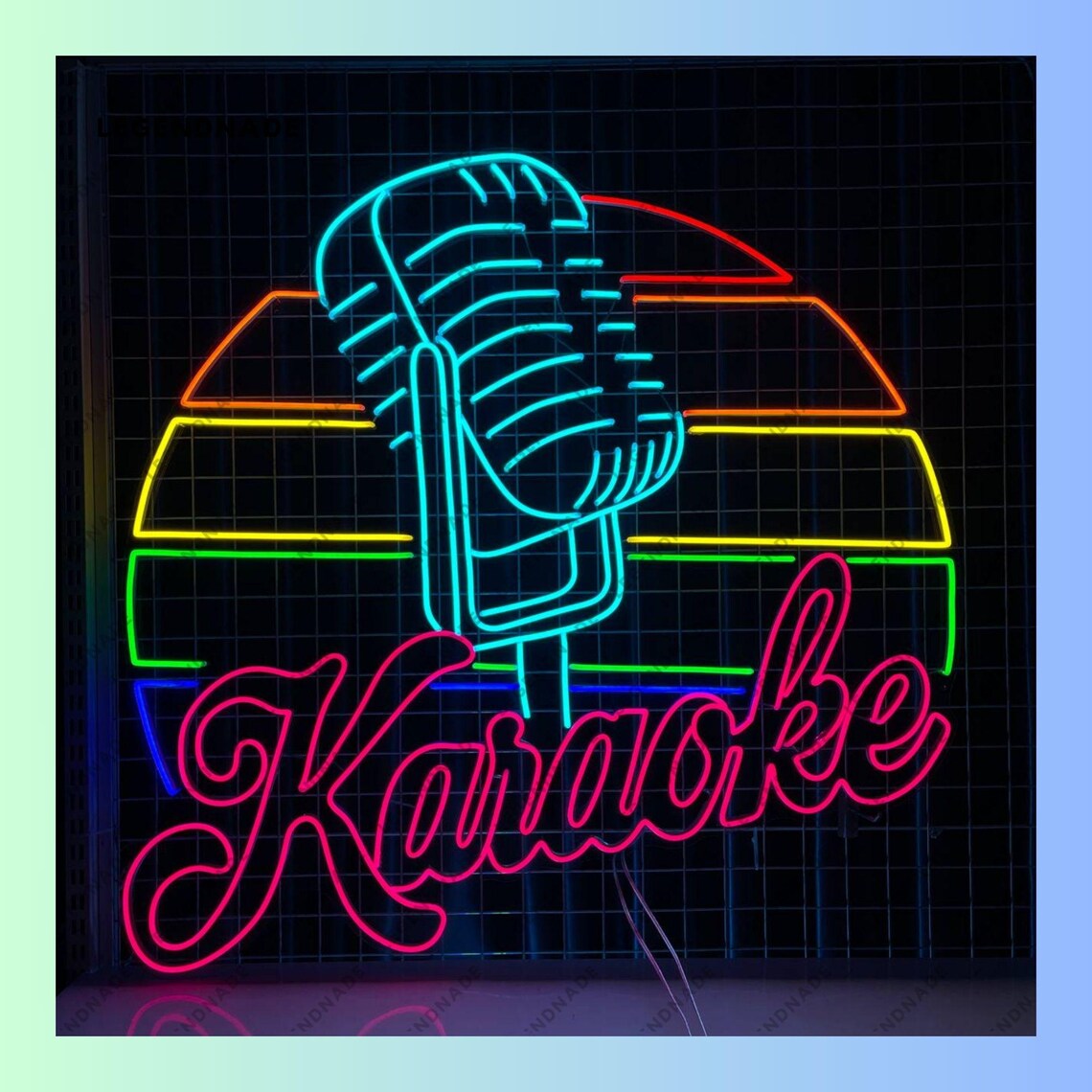 Mq Signs Karaoke Neon Sign, Microphone Led Sign, Music Led Light, Karaoke Night ...