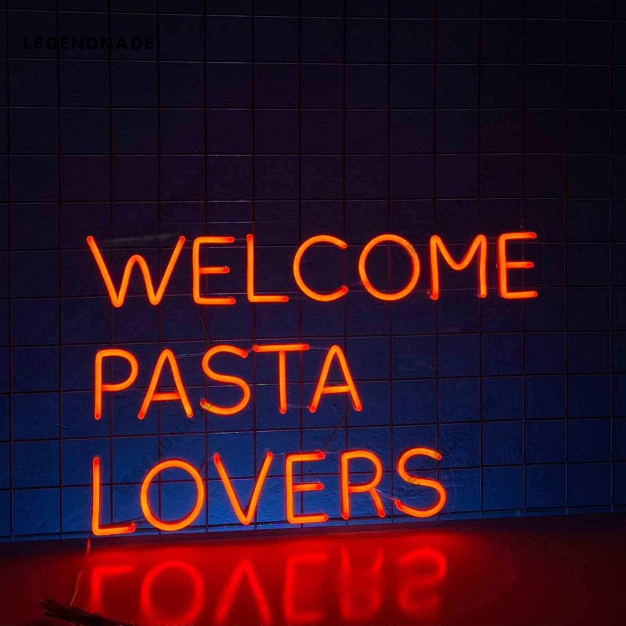Welcome Pasta Lovers Neon Sign, Spaghetti Led Sign, Italian 