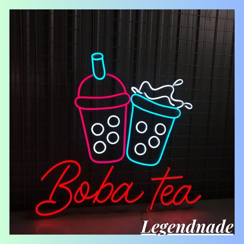 Boba Tea Neon Sign, Bubble Tea Led Sign, Milk Tea Led Light, Boba Tea ...