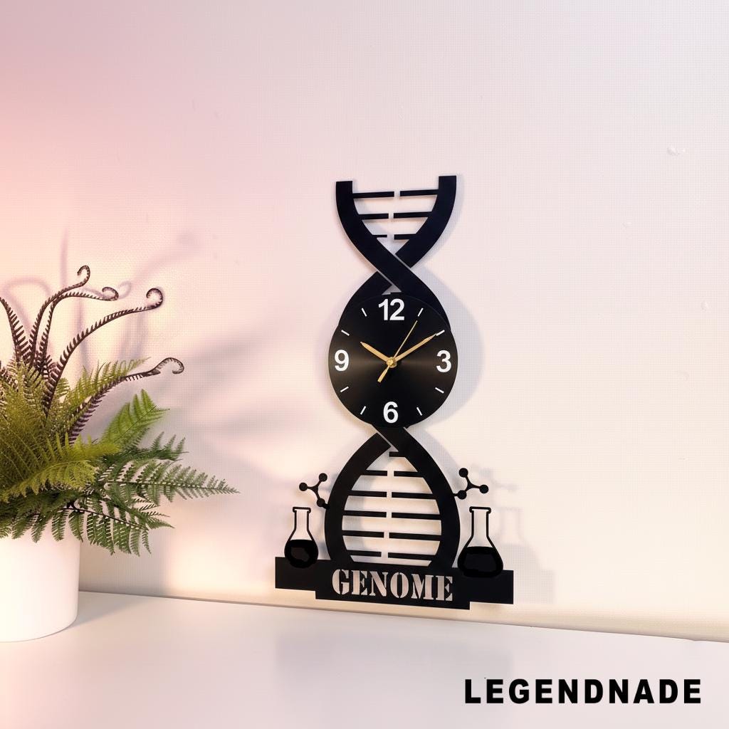 Modern Science Lab Wall Clock, Personalized Lab Metal Clock for ...