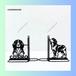 Personalized English Springer Spaniel Metal Bookend Dog Bookends, Bookshelf Decor, Book Lover Gift, Table Sign, Metal Desk Decor, Home Decor
