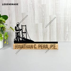 Custom Civil Engineer Desk Name Plate, Civil Engineer Office Sign, Personalized Engraved Gift For Engineers, Desk Nameplate, Office Decor