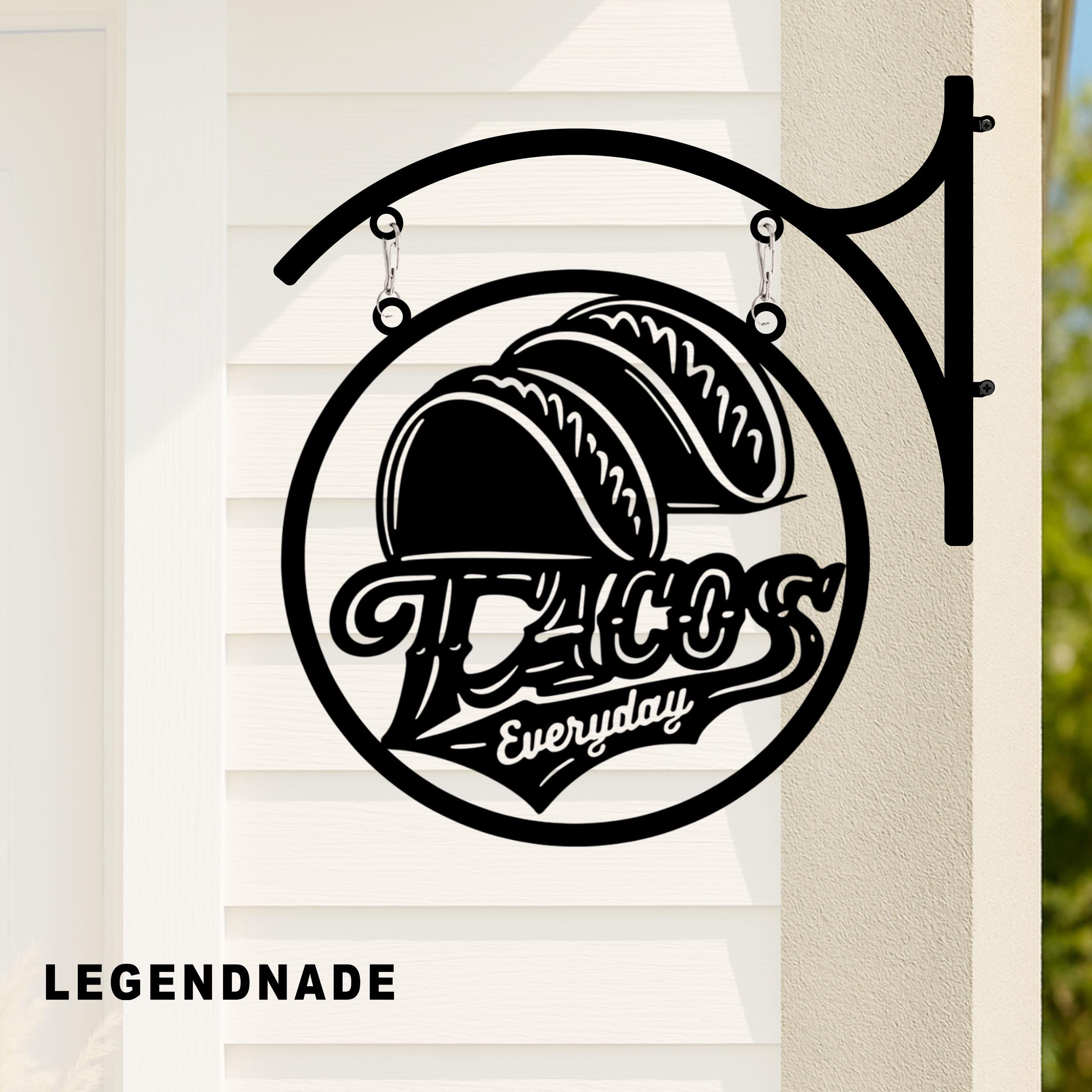 Rustic Taco Sign Tacos Metal Hanging Sign: Rustic Mexican Restaurant Sign, Outdoor Taco ...