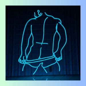 Sexy Man Neon Sign, Sexy Body Led Sign, LGBT Sexy Man Led Light, 6 Packs Man Neon Light, Room Wall Art Light, Gym Home Wall Decor