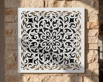 Custom Floral Metal Vent Cover, Decorative Air Return Grille, Ornamental Wall Panel