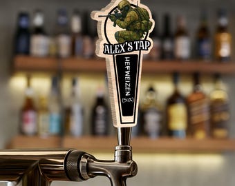 Military Beer Tap Handle , Custom Soldier Wooden Bar Handle for Home Pub, Personalized Gift for Him, Beer Bar Accessories