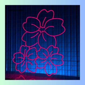 Cherry Blossom Neon Sign, Cherry Blossom Led Sign, Flower Led Light, Florist Neon Light, Cherry Blossom Wall Art, Flower Home Wall Decor