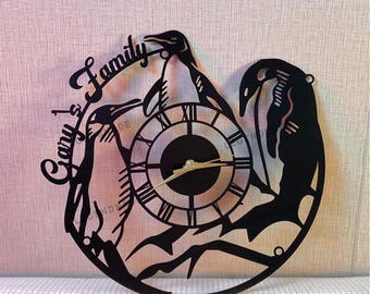 壁飾り用のカスタムペンギンメタル時計、家の装飾や壁アートに最適な