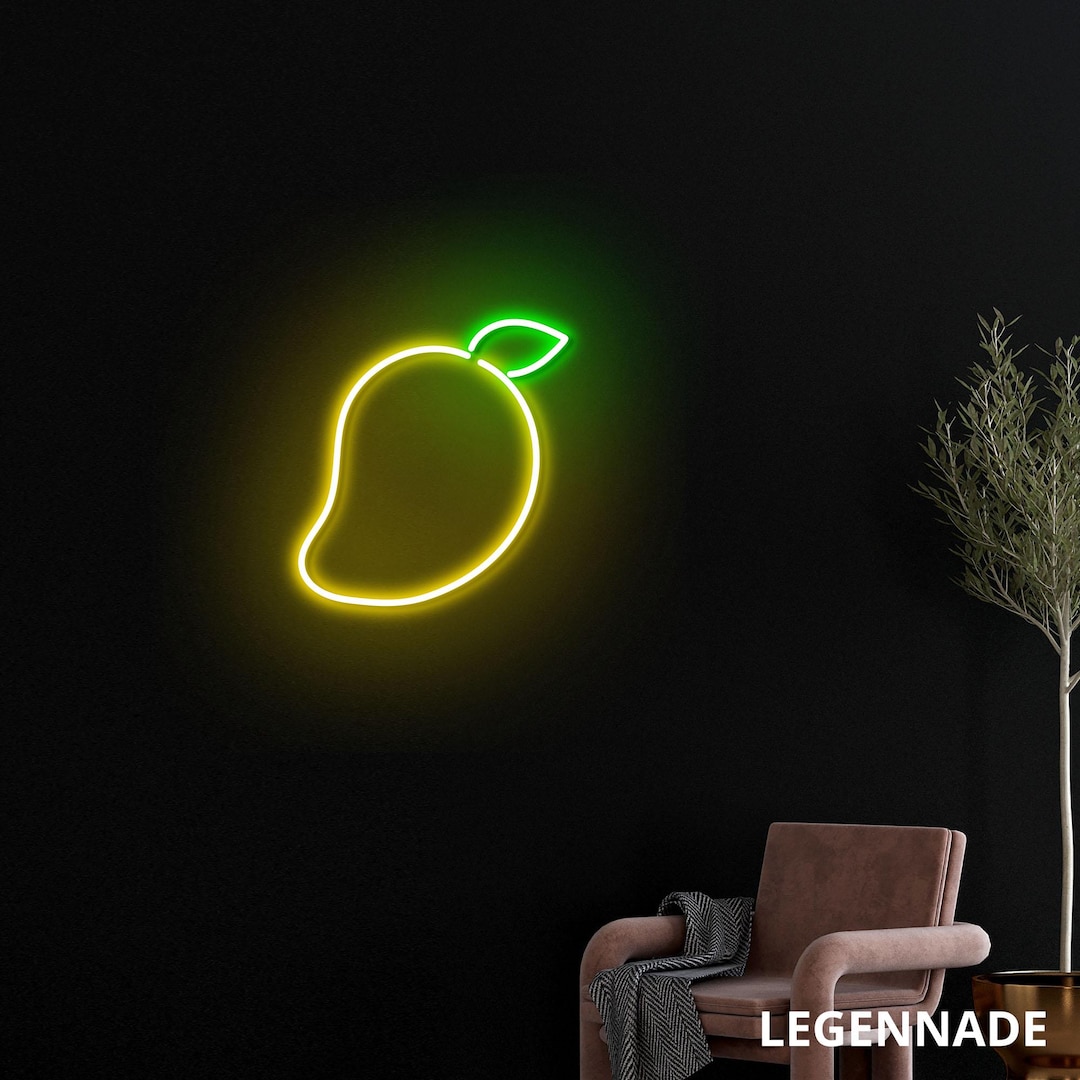 Mango Neon Sign, Mango LED Wall Light Decor for Kitchen, Cafe, Bar ...