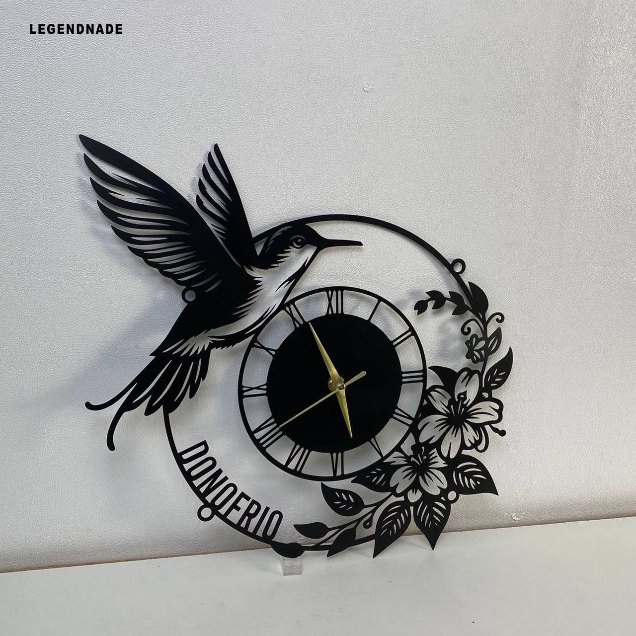 Custom Hummingbird Metal Wall Clock Unique, Custom Hummingbird Wall ...