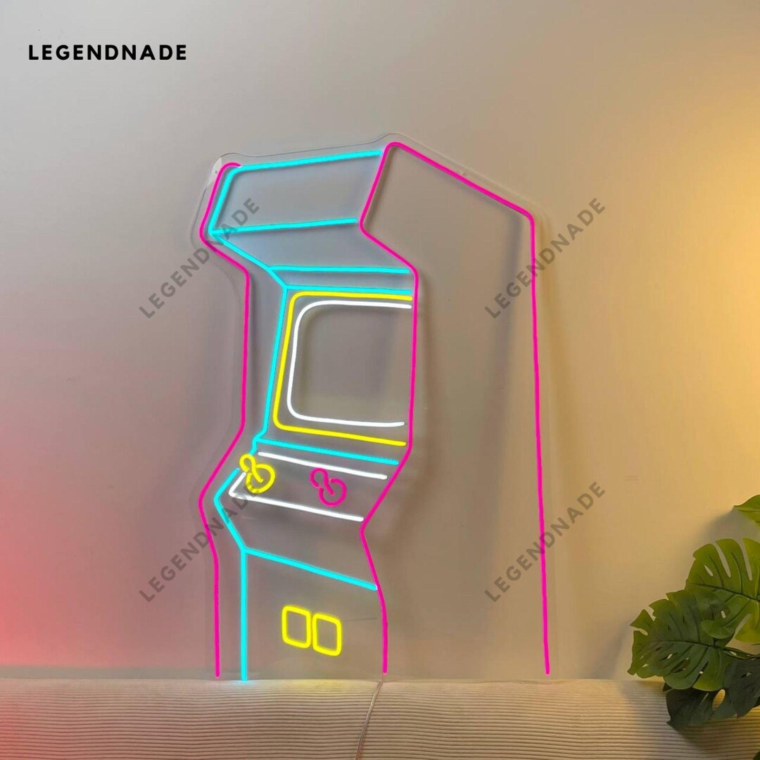 Arcade Neon Sign, Arcade Led Sign, Arcade Game Machine Led Light, Gamer ...