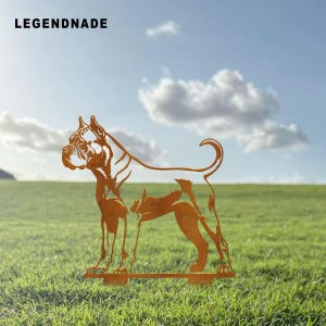 Pieu en métal rouillé Cane Corso, pieu commémoratif rouillé pour chien Cane Corso, pieu pour pierre tombale pour chien, pieu de jardin, piquet de jardin, cadeau pour amoureux des chiens