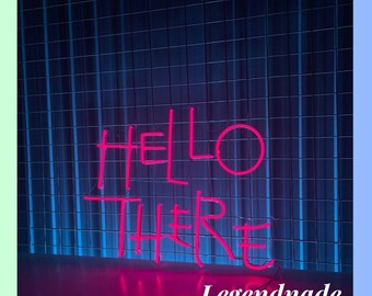 Hello There Neon Sign, Hell Here Led Sign, Hello There Hell Here Led Light, Custom Text Neon Light, Home Wall Art Light, Halloween Decor