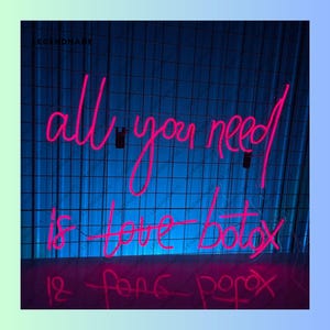 All You Need Is Botox Neon Sign, Botox Filler Led Sign, Botox Spa Led Light, Beauty Clinic Neon Light, Spa Wall Art, Home Wall Decor