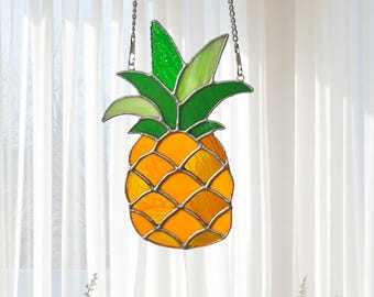 パイナップルのステンドグラス - Etsy 日本