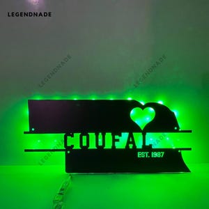 Enseigne personnalisée en métal pour carte du Nebraska, carte Nebraska lumineuse en métal, carte Nebraska lumineuse LED, carte Led enseigne, art mural carte en métal, décoration murale maison