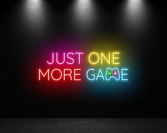 Game Neon Sign: Gamer Room LED Wall Light, Gaming Decor for Boys Bedroom, Gift for Streamers or Game Lovers
