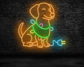 Dackel Leuchtreklame für Hauswanddekor, Dackel Led Licht, Benutzerdefinierte Neon Leuchtreklame, Dackel-Liebhaber Geschenk, Geschenk für Tierbesitzer