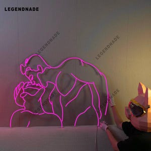 Gay Couple LED Neon Sign, Romantic Wall Light for Bedrooms, Bars, and Lounges, Pride Decor Gift for Couples