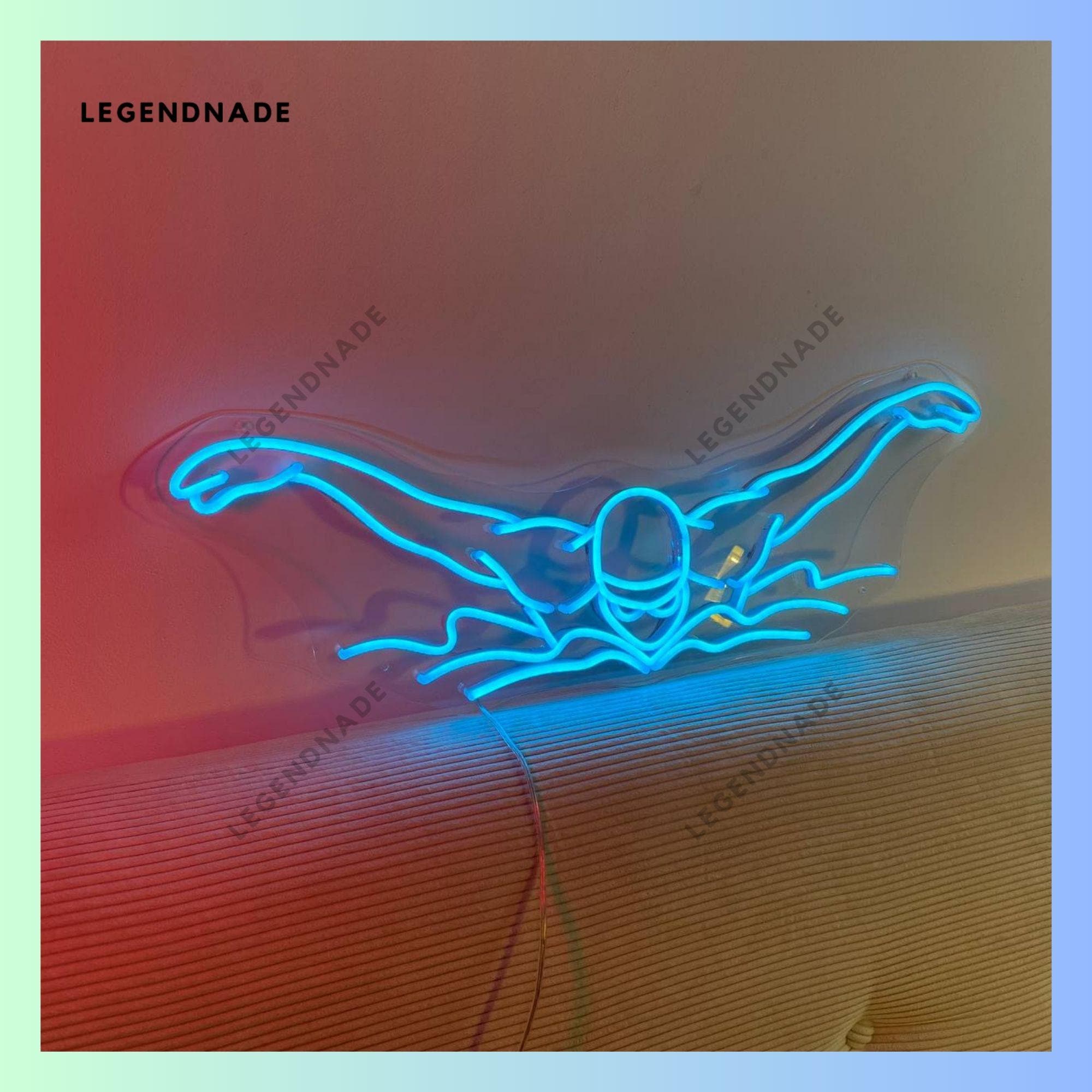 Swimmer Neon Sign, Swimming Led Sign, Swim Sport Led Light, Swimmer ...