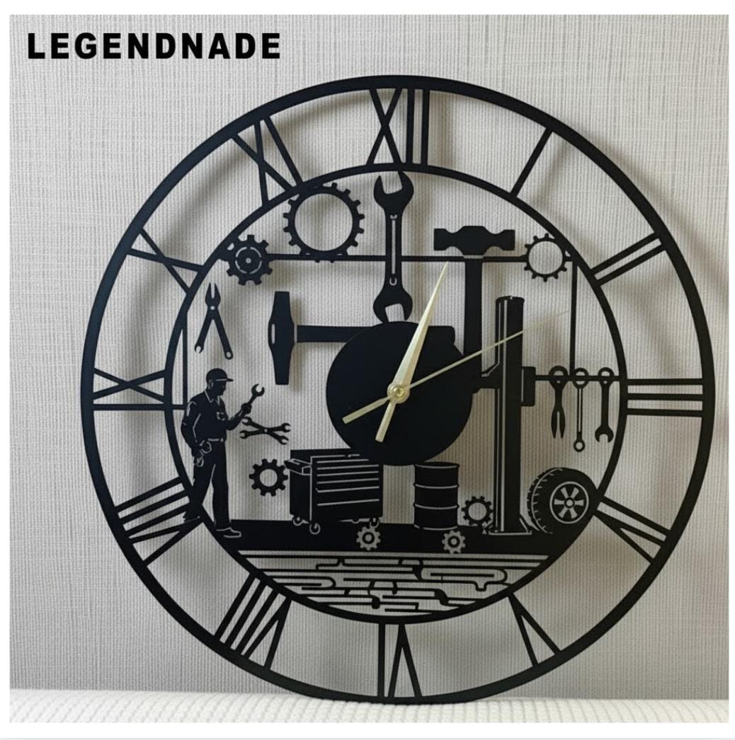 HORLOGE MURALE PIVOTANTE de 12 pouces, horloge murale suspendue pour