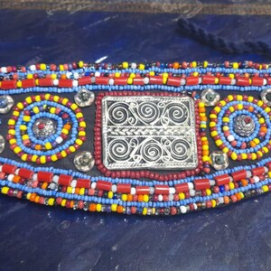 Traditional Moroccan Belt silver Handmade Beaded berber belt