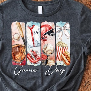Coquette Baseball Shirt, Baseball Bow Shirt, Baseball Mom T Shirt, Baseball Season Tee, Game Day Shirt, Baseball Lover Tee, Baseball Fan Tee