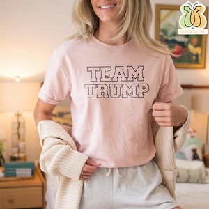 Team Trump Shirt for Women, Pro Trump 2024 Election Tee, Conservative Republican Gift,Patriotic USA Shirt, Political Support Top,Trump Shirt