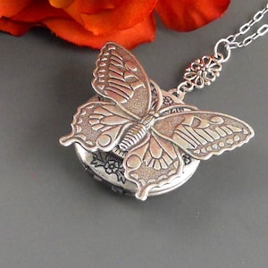  LONAGO Butterfly Locket Necklace That Hold Pictures 925 Sterling  Silver Butterfly Photo Lockets Necklace for Women: Clothing, Shoes & Jewelry