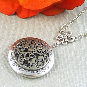 Silver Necklace, Antique Pendant, Medallion, Wedding Jewelry,  Wedding Locket, Mother, Wife, Sister, Teacher For Her Personalized Necklace
