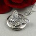 Silver Butterfly locket, butterfly necklace, butterfly jewelry, butterfly Locket, round Butterfly Locket- Butterfly Effect